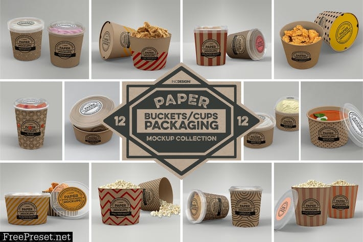 Paper Food Packaging Mockups Vol.12