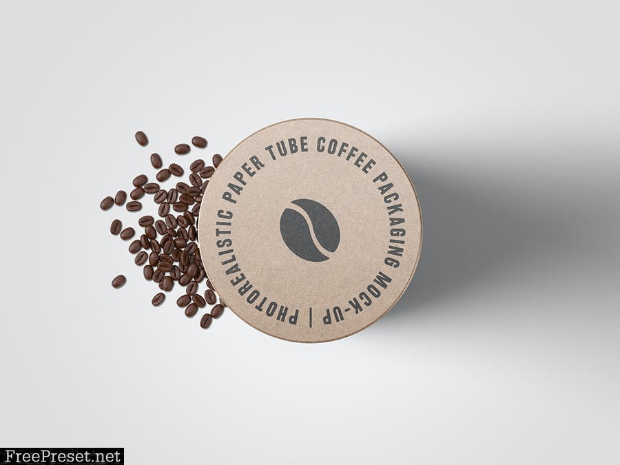 Paper Tube Coffee Package Mock Up