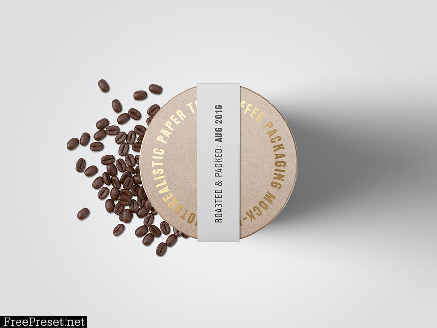 Paper Tube Coffee Packaging Mock-Up Set 2