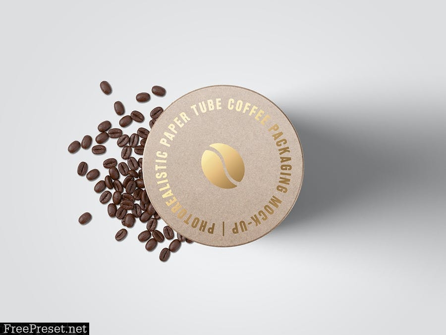 Paper Tube Coffee Packaging Mock-Up Set 2