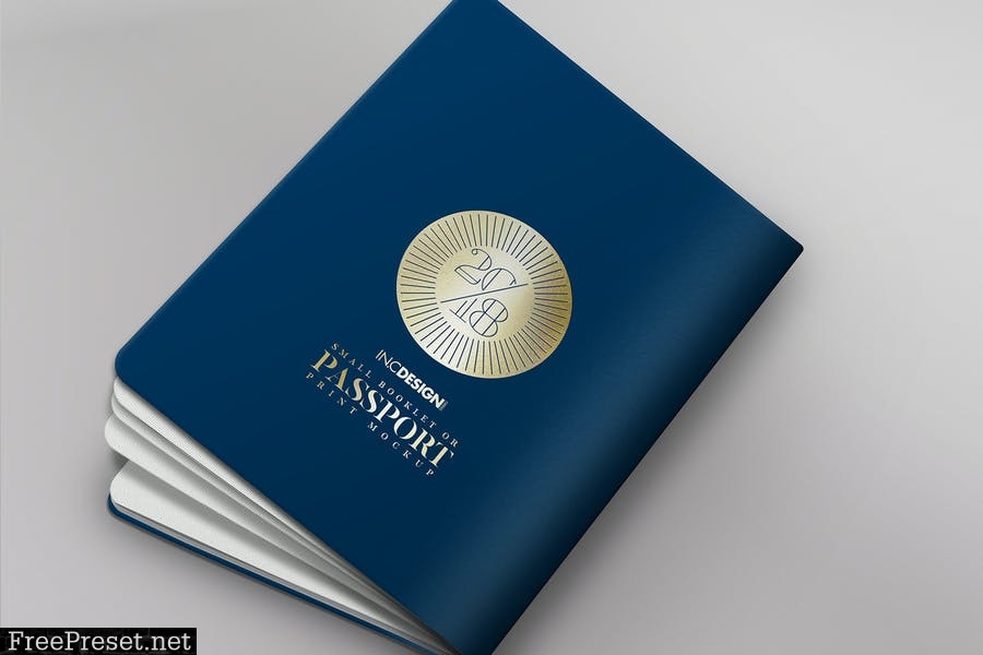 Passport Booklet Photo Realistic MockUp