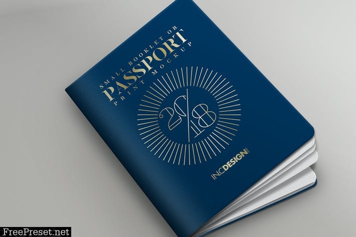 Passport Booklet Photo Realistic MockUp