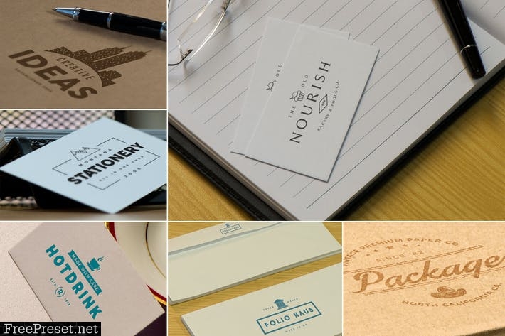 Photorealistic Paper Logo Mockups JESDWG