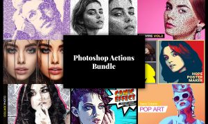 Photoshop Actions Bundle 8 in 1 3755796