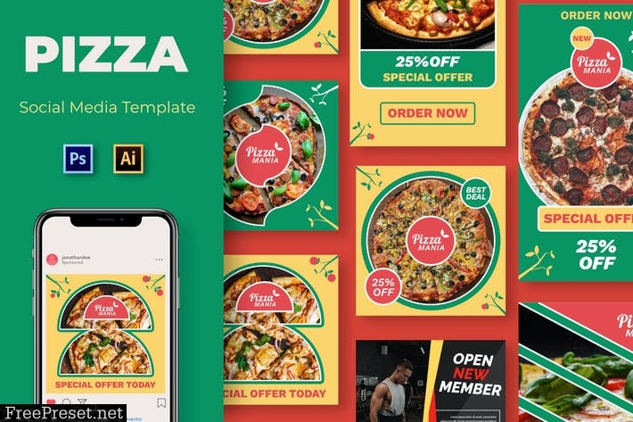 Pizza Social Media Template PH9HDRC