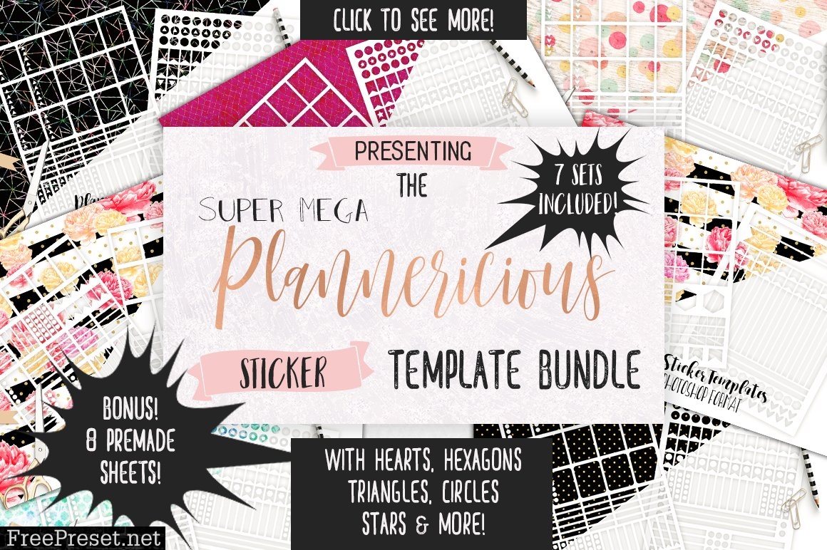 Planner Sticker Template Big Bundle 1350702