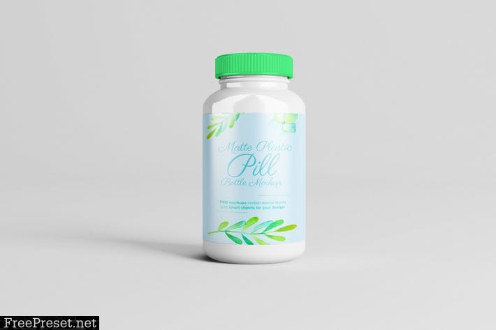 Plastic Pill Bottle Mockup 5TNJEA