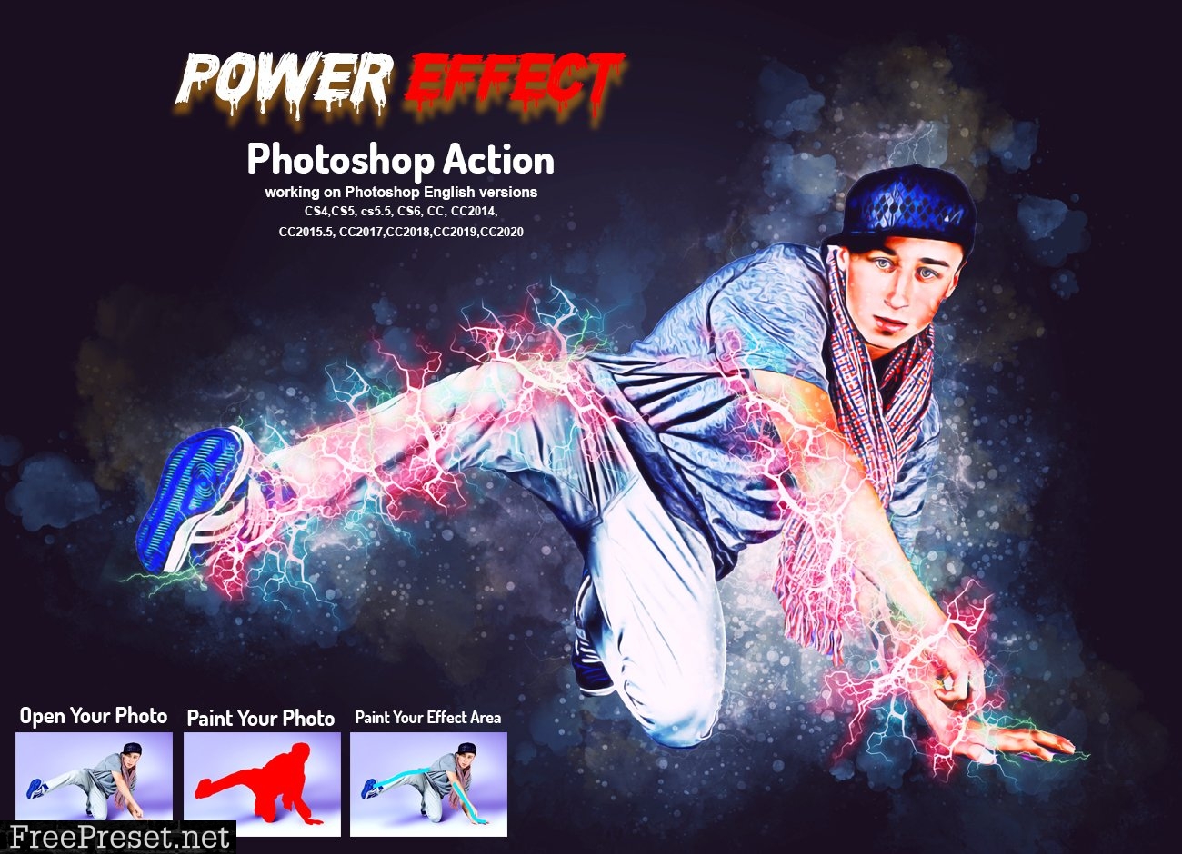 Power Effect Photoshop Action 5927557