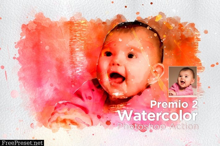 Premio 2 Watercolor Photoshop Action VPZQ9FE