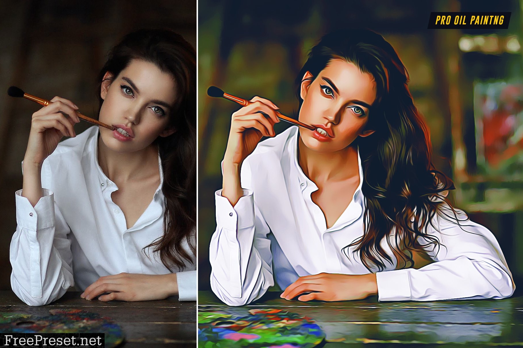 Pro Oil Painting Photoshop Action 5903064