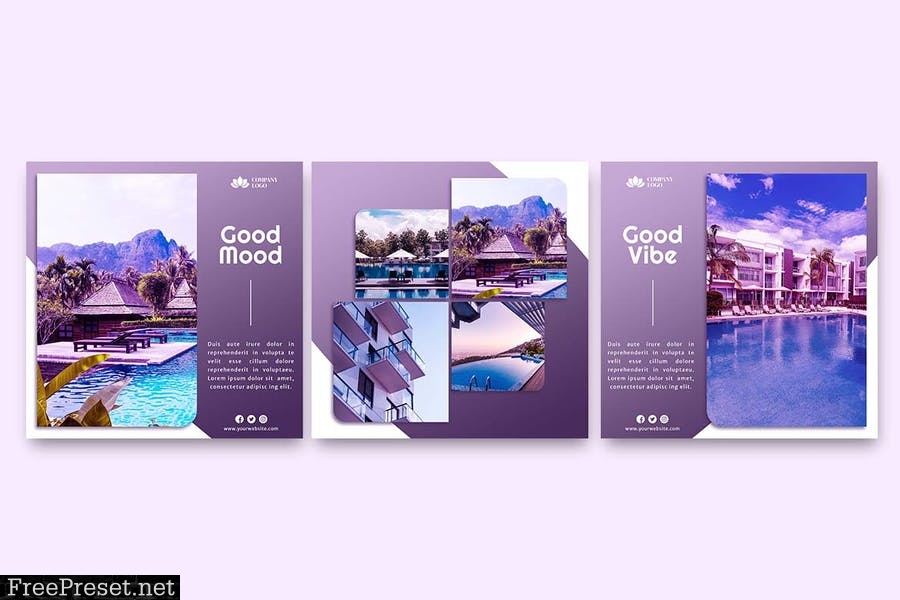 Purple Hotel Instagram Template CNT2G7N