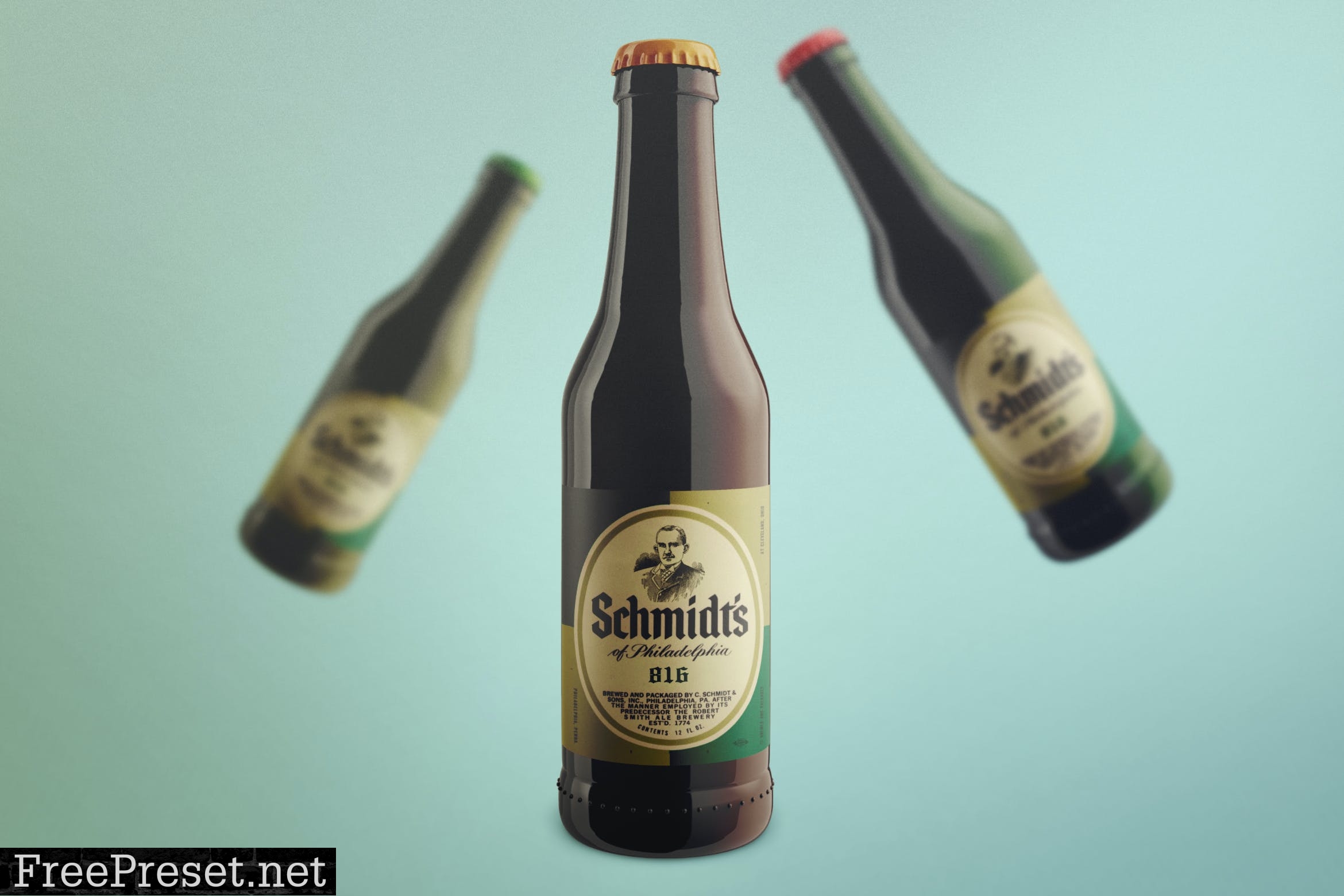 Realistic Beer Bottle Mock-Up Template