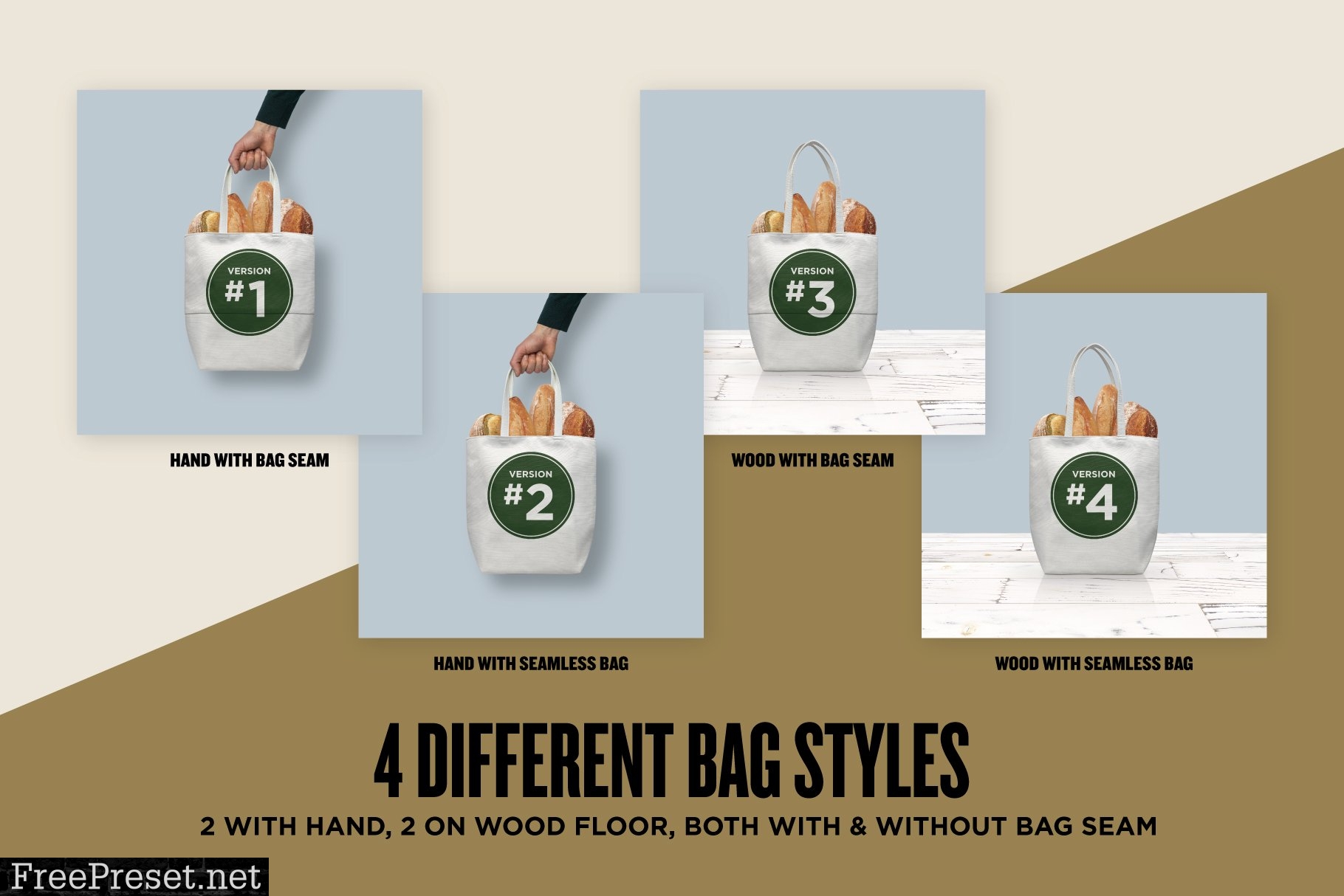 Realistic Canvas Tote Bag Mockups 5850995