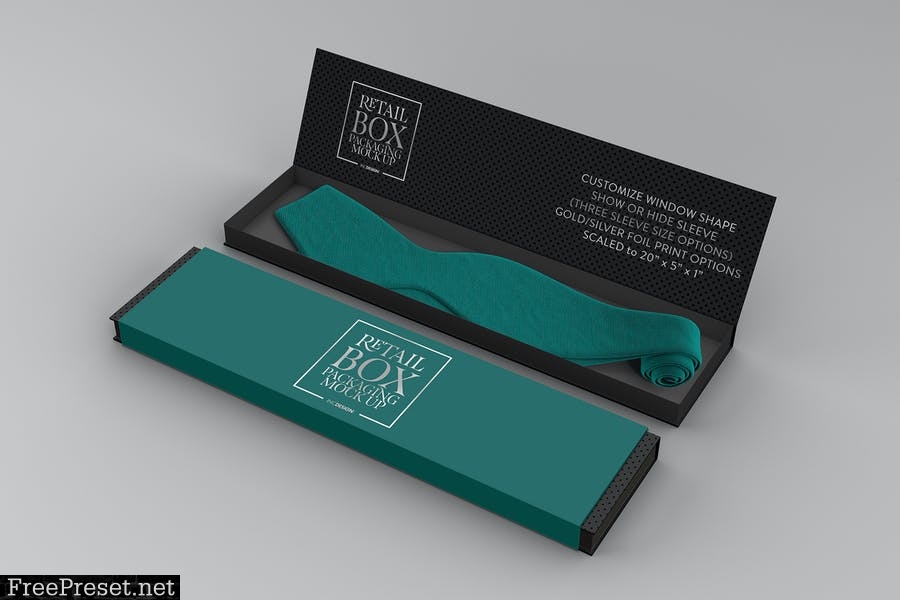 Rectangle Collapsible Box Packaging Mockup GME2KJ