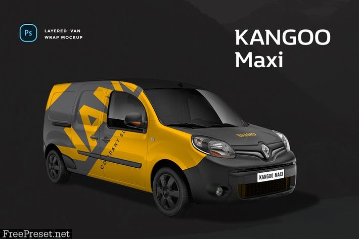 Download Renault Kangoo Maxi Van Wrap Mockup Qvwafs