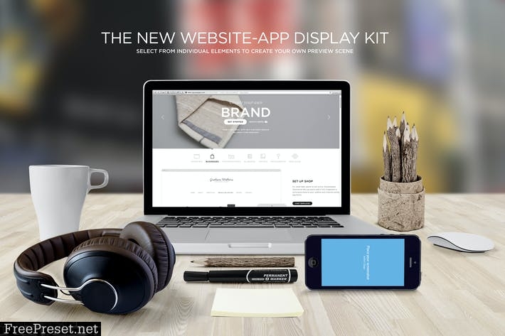 Responsive Screen Mock-Up Psd RV5CXC