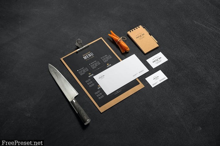 Restaurant & Bar Stationery Branding Mockup