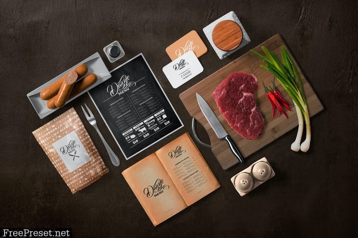 Download Restaurant Menu Mockup Scenes Are6c4