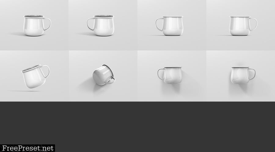 Round Enamel Mug Mockup  6CTCNP