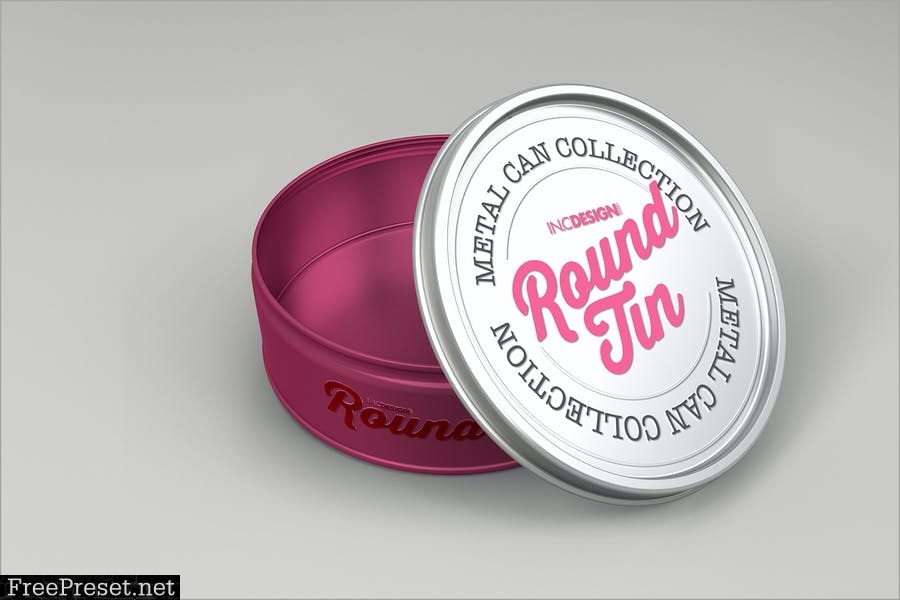 Round Tin Can Packaging Mockups Vol.3 W48GE2