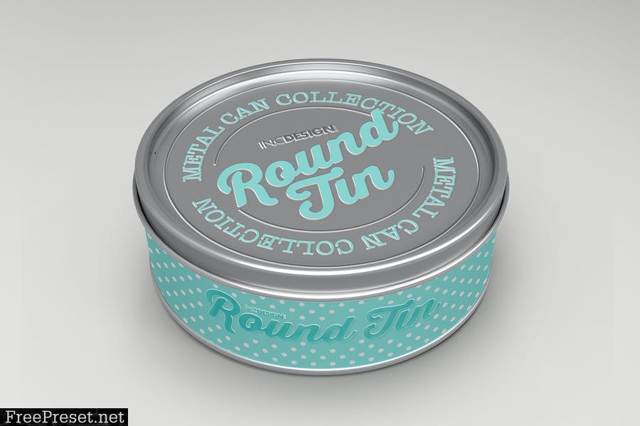 Round Tin Can Packaging Mockups Vol.3 W48GE2