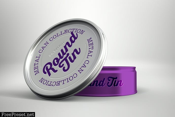 Round Tin Can Packaging Mockups Vol.3 W48GE2