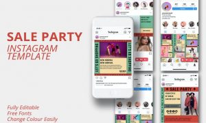 Sale Party Instagram Template YZUDRC5