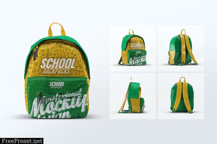 School Backpacks Mock-Up BLVMAD