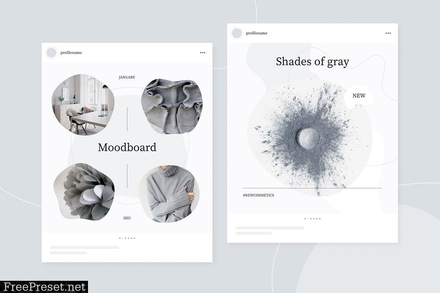 Selesta Grey Social Templates WFLCXHW