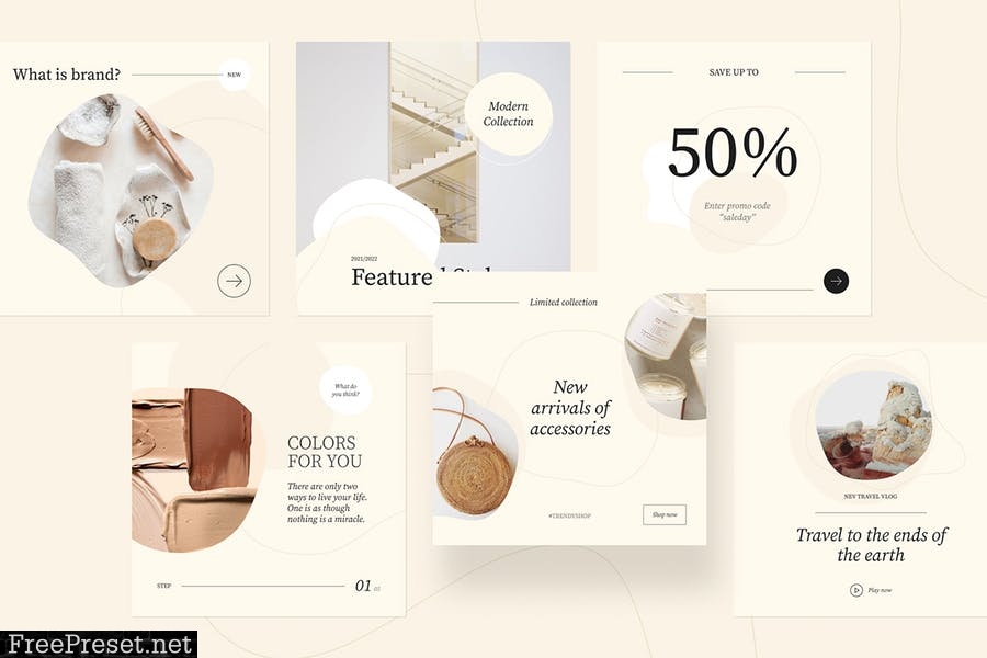 Selesta Nude Social Templates 3JCDLXH