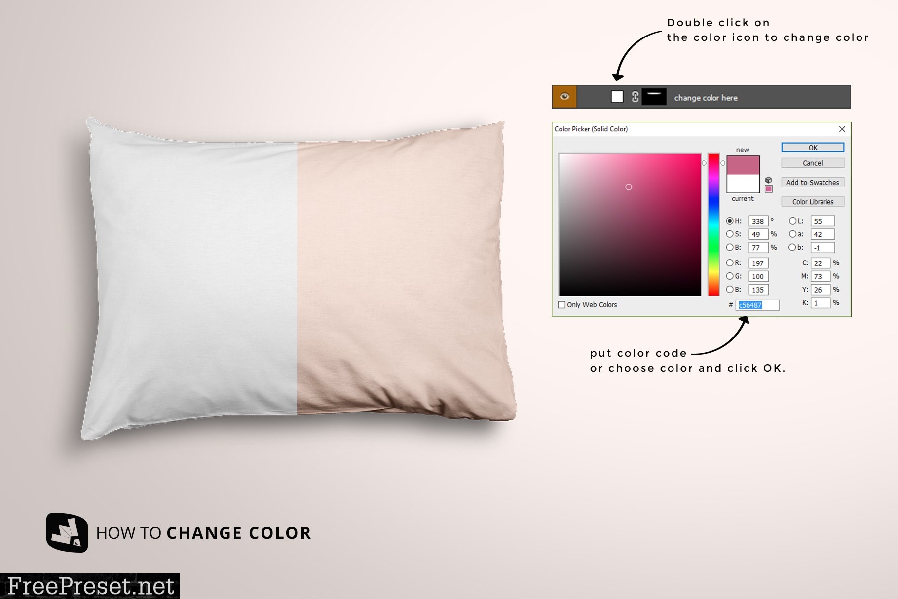 Set Of Cotton Pillow Case Mockup 5256263