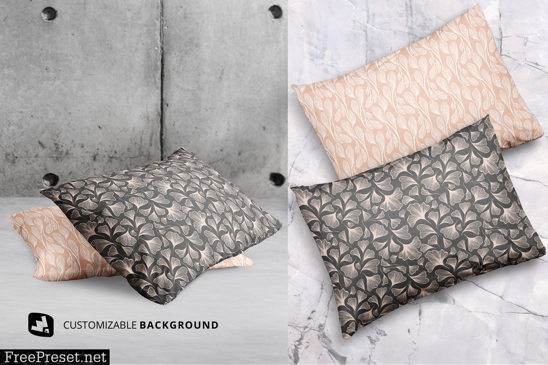 Set Of Cotton Pillow Case Mockup 5256263