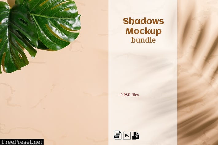 Shadows Pack with Leaves Mockup