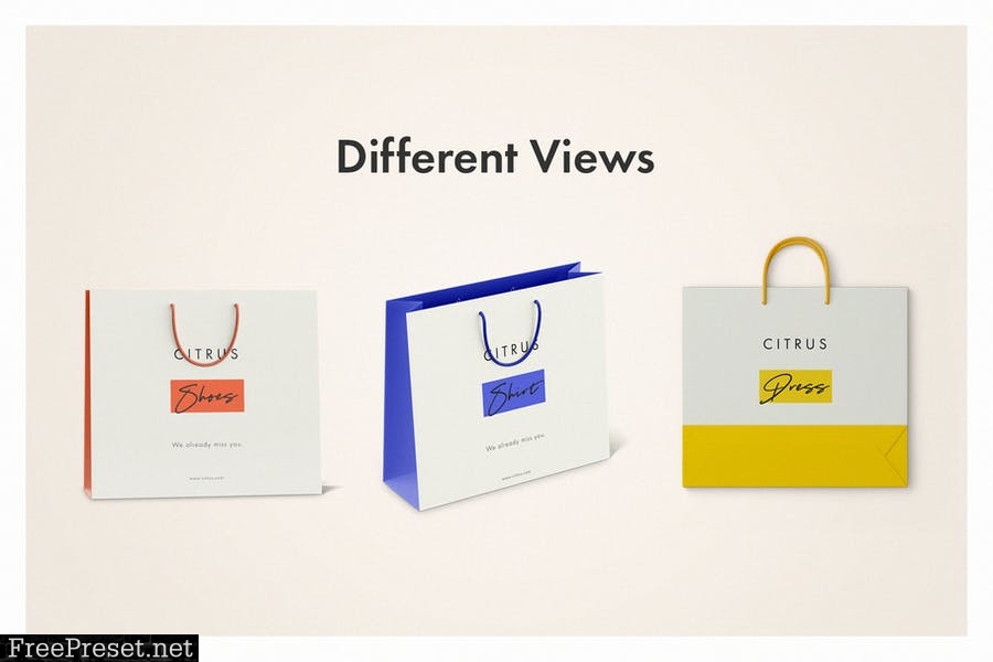 Shopping Bag Mockup Set