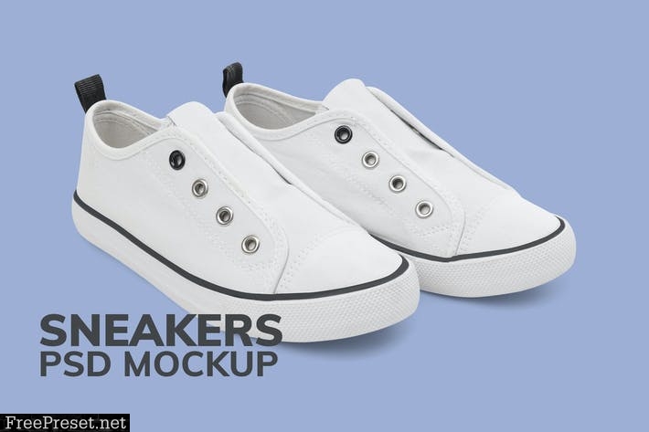 Slip-on mockup streetwear sneakers fashion