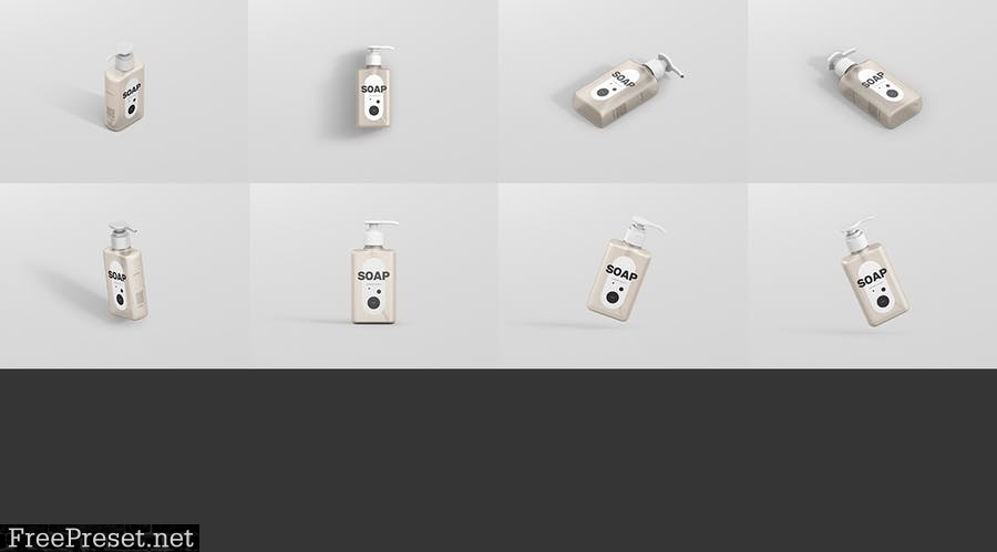 Soap Dispenser Mockup Rectangle Small