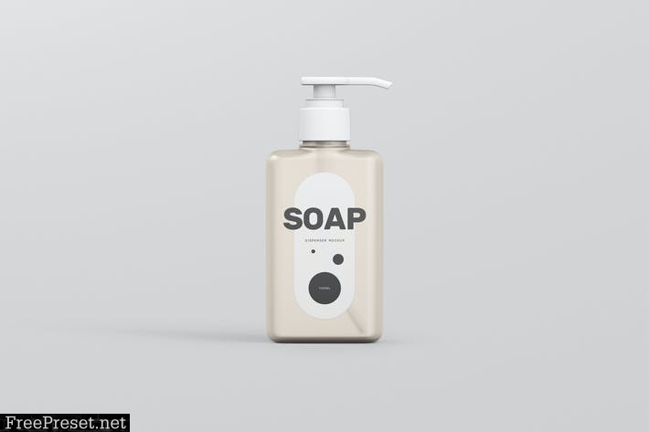 Soap Dispenser Mockup Rectangle Small