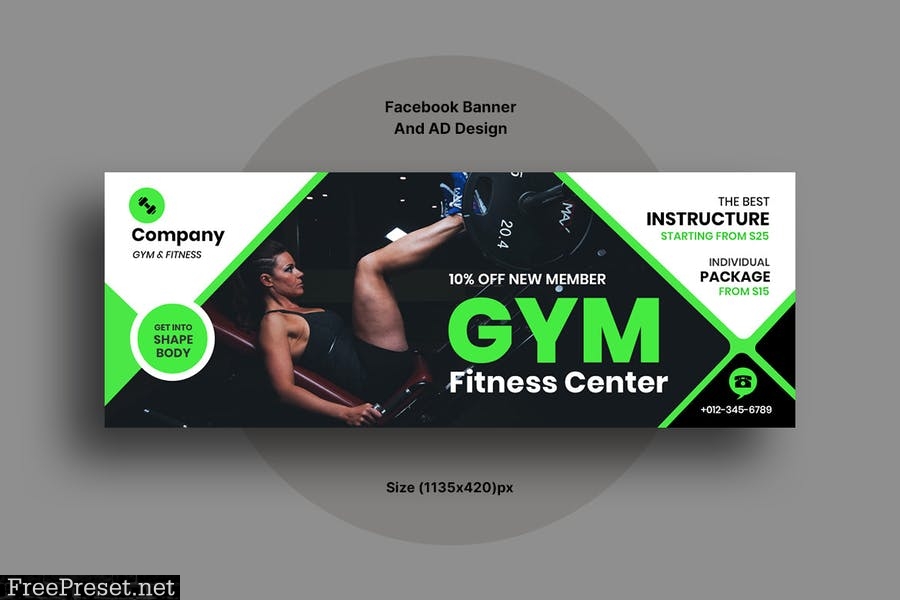 Social Media Design For GYM And Fitness Center 5DBR5WC