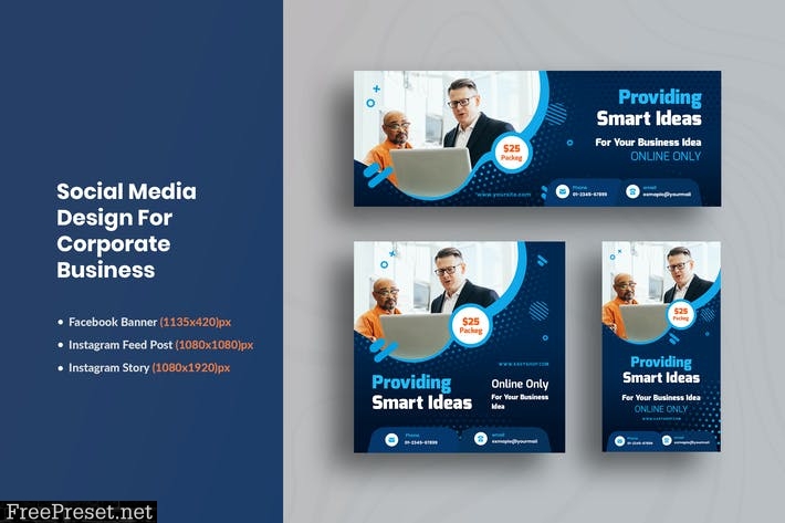 Social Media Design Kit For Corporate Businee 8KTPYHL