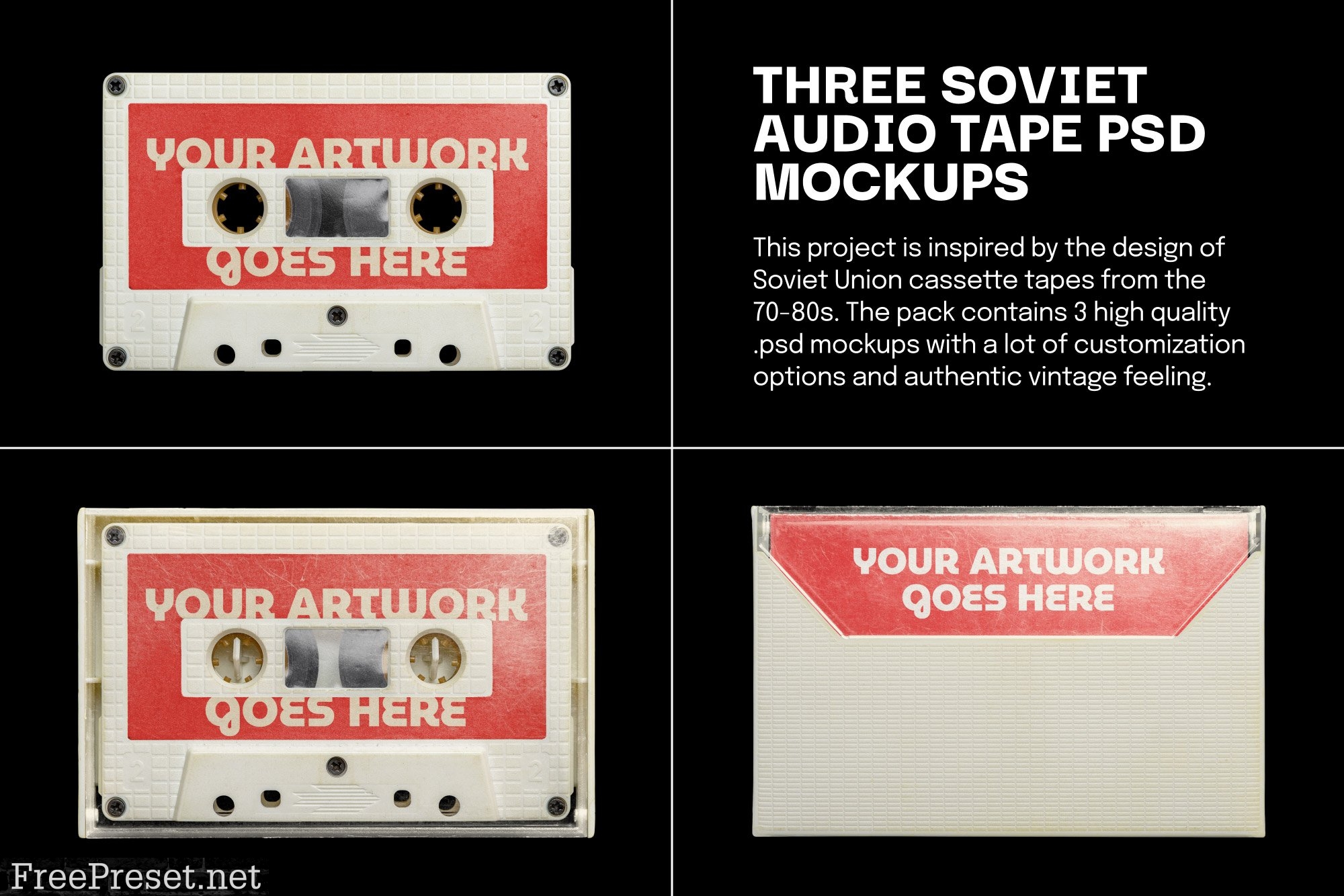 Soviet Cassette Tape Mockup 5889893