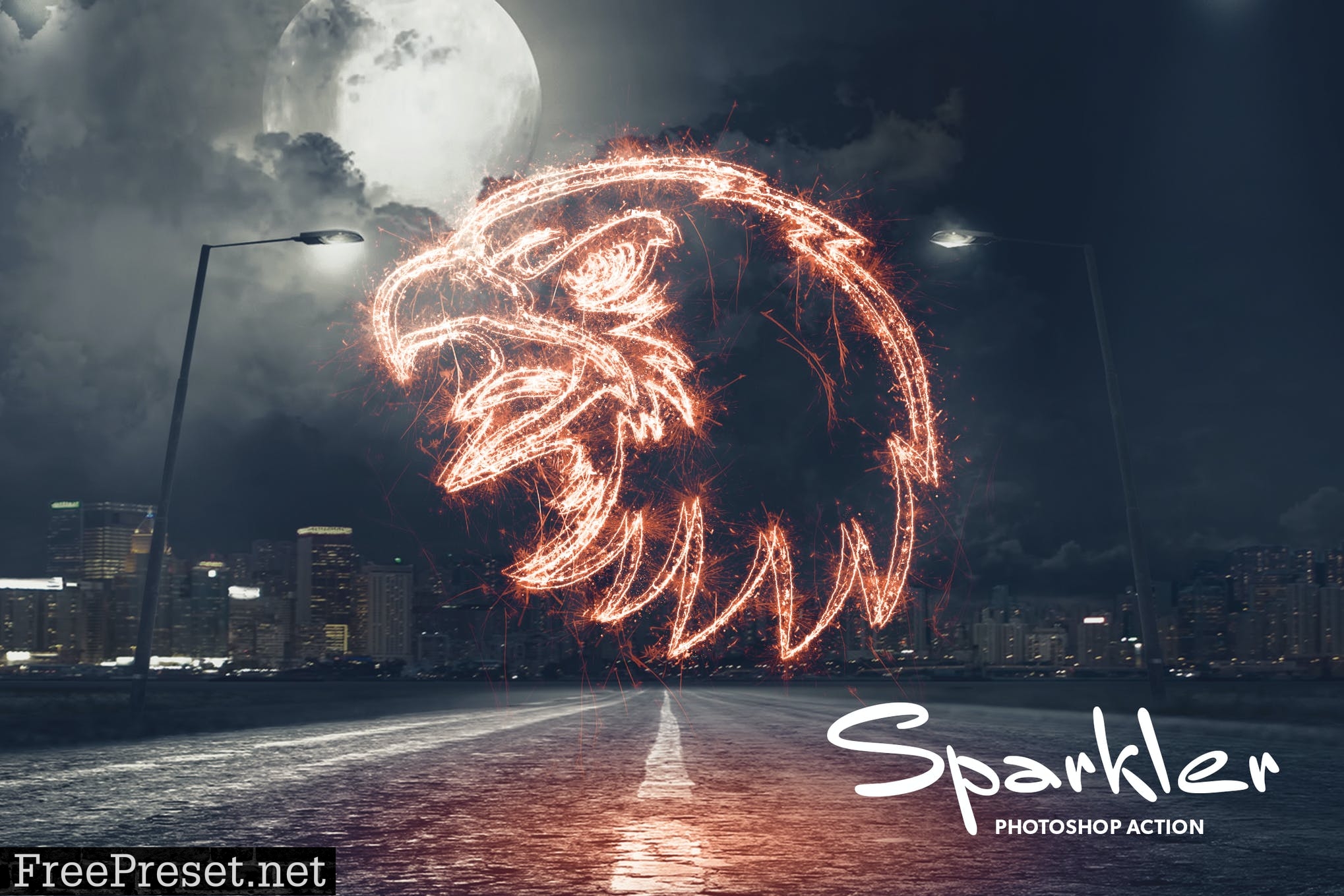 Sparkler Trace CS4+ Photoshop Action SR73MAX
