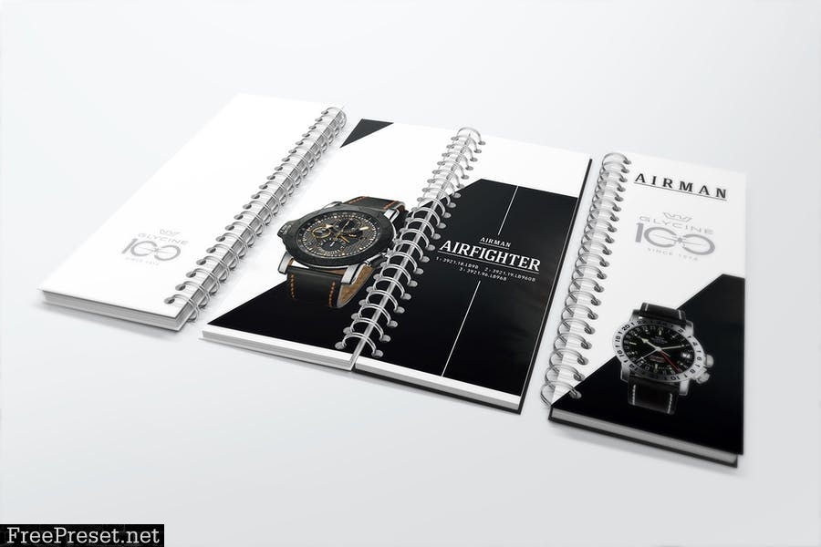 Spiral Bound Book / Catalogue Mockups 5 3FC3JV