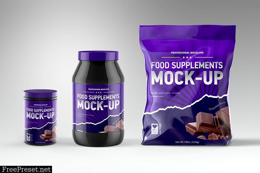 Sport Supplement Package Mock-up