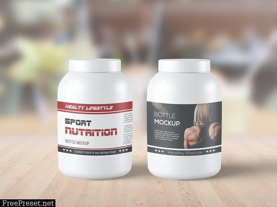 Sport Supplement Packaging Mockup Set