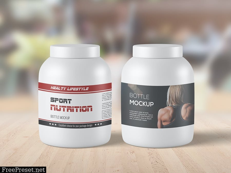 Sport Supplement Packaging Mockup Set