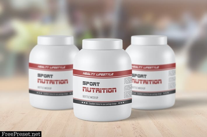 Sport Supplement Packaging Mockup Set