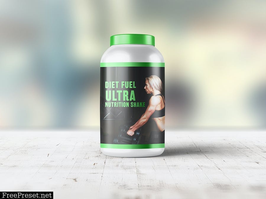 Sports Nutrition Supplements Bottle Mock-Up