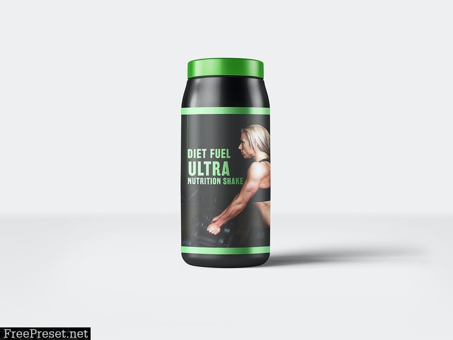 Sports Nutrition Supplements Bottle Mock-Up