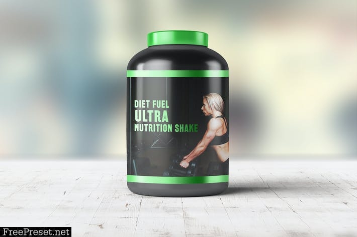 Sports Nutrition Supplements Bottle Mock-Up