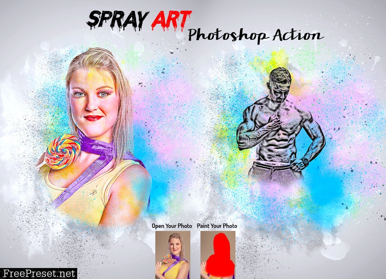 Spray Art Photoshop Action 5988838